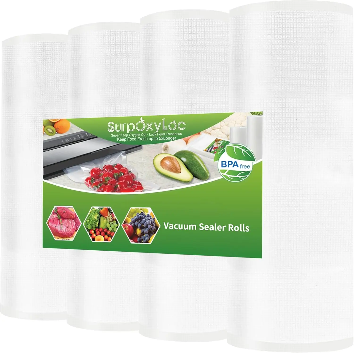 (Total 200 Feet)4 Pack 8x50 Vacuum Sealer Bags Rolls with BPA Free and Puncture Prevention, Seal a Meal Bags Rolls Work with
(Total 200 Feet)4 Pack 8x50 Vacuum Sealer Bags Rolls with BPA Free and Puncture Prevention, Seal a Meal Bags Rolls Work with