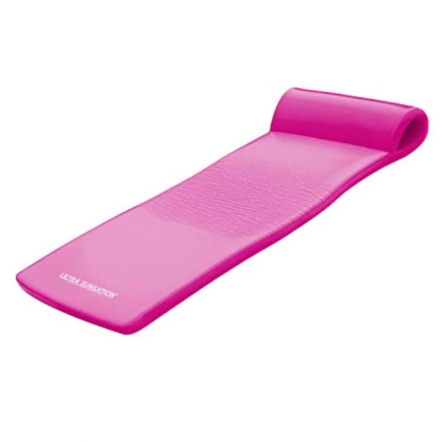 Pink Vinyl Coated Foam Swimming Pool Float Mat for Adults with Built-in Roll Pillow 2.5 Thick Ultra Sunsation Lounge
Pink Vinyl Coated Foam Swimming Pool Float Mat for Adults with Built-in Roll Pillow 2.5 Thick Ultra Sunsation Lounge