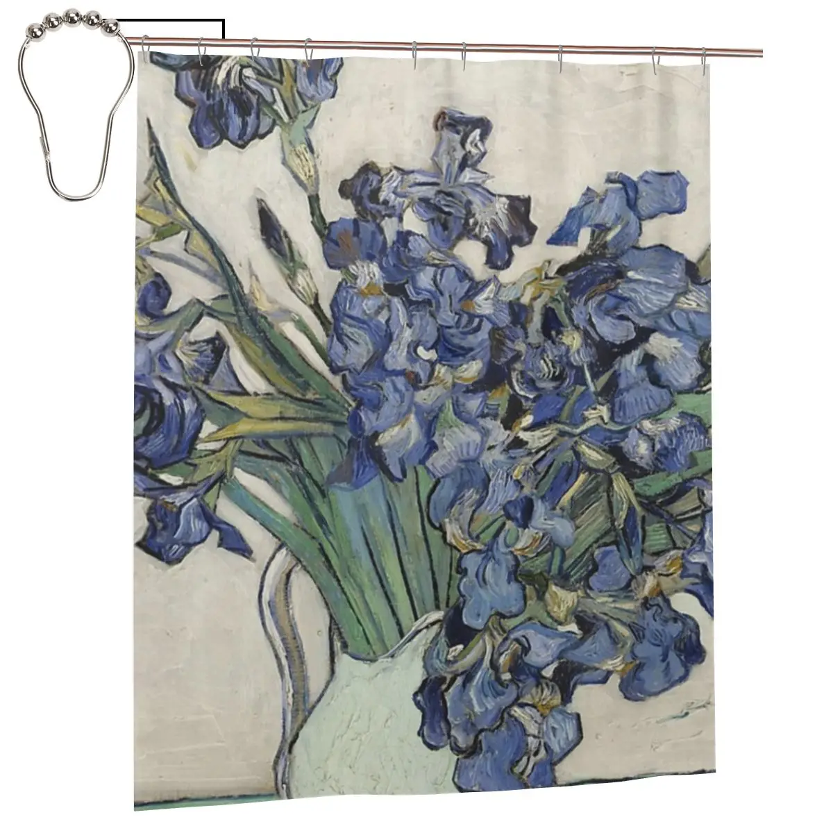 Занавеска для душа с изображением ирисов Винсента Ван Гога, полиэстеровая, водонепроницаемая, с крючками
Занавеска для душа с изображением ирисов Винсента Ван Гога, полиэстеровая, водонепроницаемая, с крючками