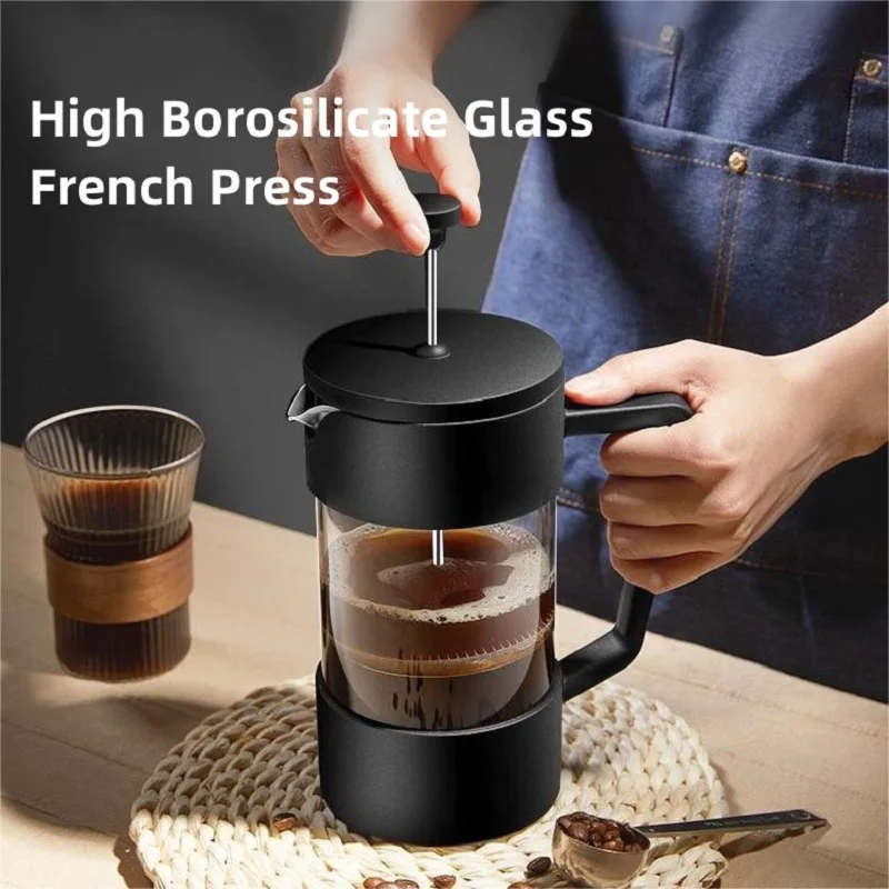 350/600/1000ml French Press Coffee Maker Thickened High Borosilicate Glass Coffee Press Espresso Coffee Pot For camping And café
350/600/1000ml French Press Coffee Maker Thickened High Borosilicate Glass Coffee Press Espresso Coffee Pot For camping And café