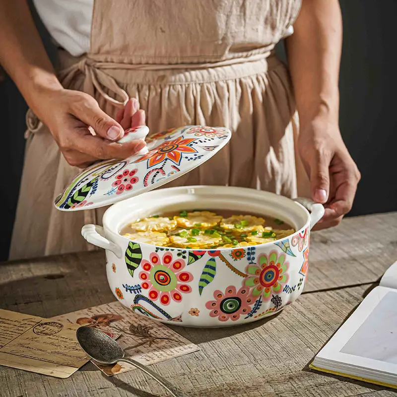 love flower binaural bowl Internet celebrity household soup pot personality soup ceramic pot large nest
love flower binaural bowl Internet celebrity household soup pot personality soup ceramic pot large nest