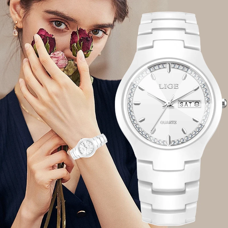 LIGE Elegant Classic Woman Watch Luxury Casual Ceramic Simple Waterproof Date Week Quartz Ladies Bracelet Watches for Women Gift
LIGE Elegant Classic Woman Watch Luxury Casual Ceramic Simple Waterproof Date Week Quartz Ladies Bracelet Watches for Women Gift