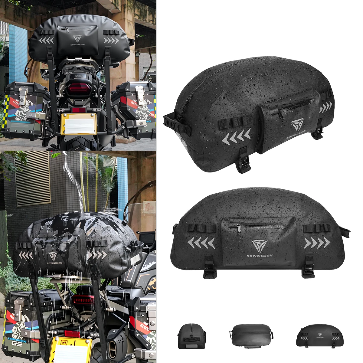 SOYAVISION Large Capacity Motorcycle Bag Waterproof Rear Seat Bag Tail Pack Multifunctional tail Bag
SOYAVISION Large Capacity Motorcycle Bag Waterproof Rear Seat Bag Tail Pack Multifunctional tail Bag