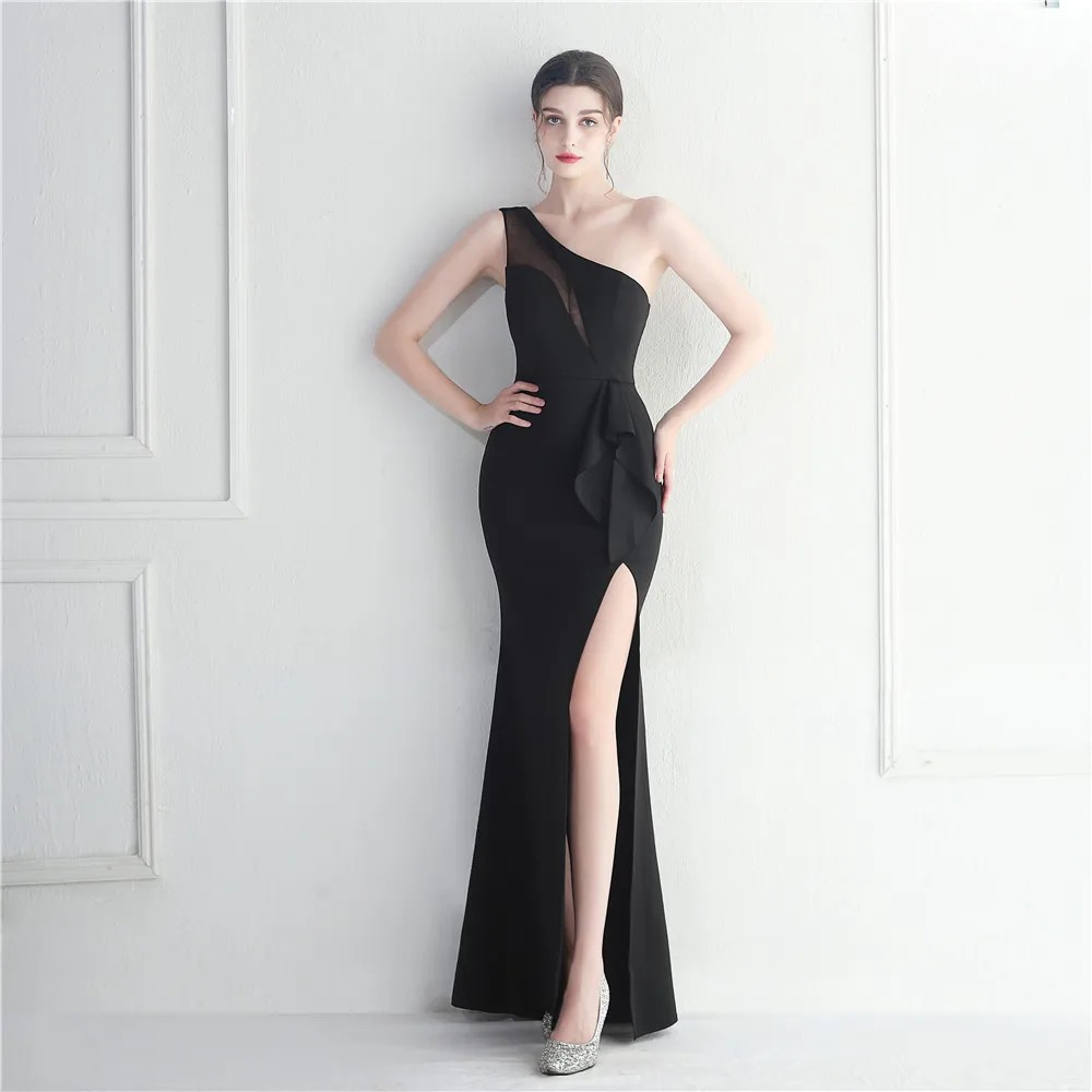 Luxury Evening Dresses For Women 2023 Black Mesh Sexy One Shoulder Wedding Bride Dress Elegant Ceremony Cocktail Mermaid Vestido
Luxury Evening Dresses For Women 2023 Black Mesh Sexy One Shoulder Wedding Bride Dress Elegant Ceremony Cocktail Mermaid Vestido