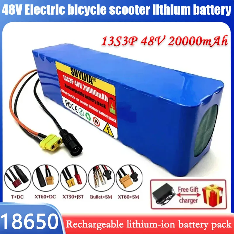 20000mah Li-ion Battery Pack, 13S3P 48V 18650 Lithium Battery, XT60/DC, Used For Scooters and Bicycles, 13S3P Battery Pack 54.6V
20000mah Li-ion Battery Pack, 13S3P 48V 18650 Lithium Battery, XT60/DC, Used For Scooters and Bicycles, 13S3P Battery Pack 54.6V