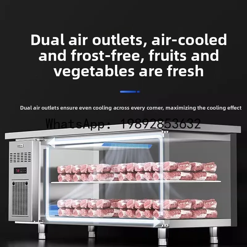 Refrigerated workbench commercial stainless steel chopping board frozen flat cold operating table restaurant air cooler
Refrigerated workbench commercial stainless steel chopping board frozen flat cold operating table restaurant air cooler