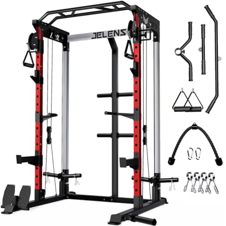 Многофункциональная силовая рама C21 Power Cage 2000LBS с независимой двойной роликовой системой, универсальная стойка для приседаний и кроссоверных тренировок с тросами
Многофункциональная силовая рама C21 Power Cage 2000LBS с независимой двойной роликовой системой, универсальная стойка для приседаний и кроссоверных тренировок с тросами