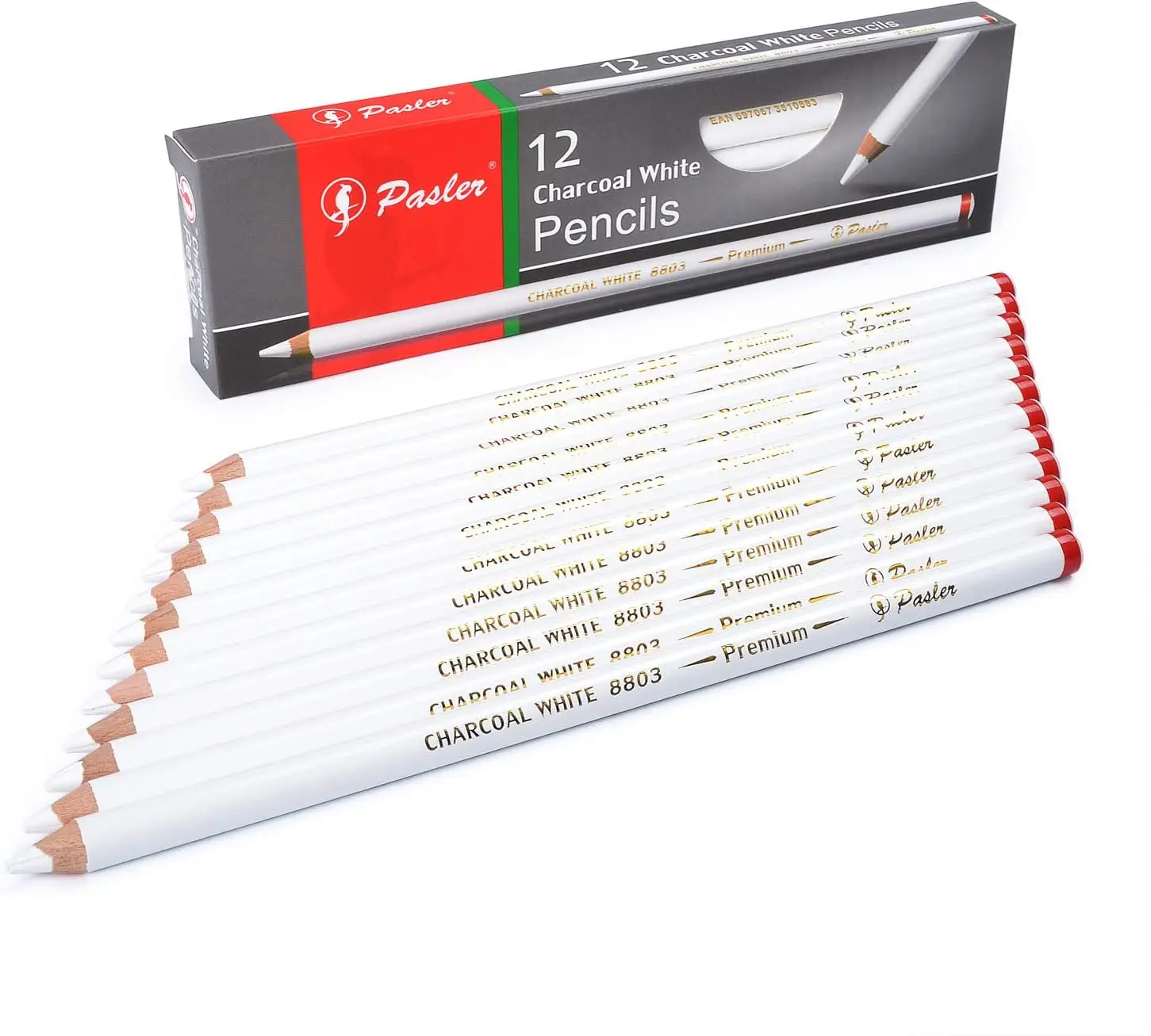 White Charcoal Pencils Set - 12 Pack for Sketching, Shading & Highlighting on Dark Paper
White Charcoal Pencils Set - 12 Pack for Sketching, Shading & Highlighting on Dark Paper