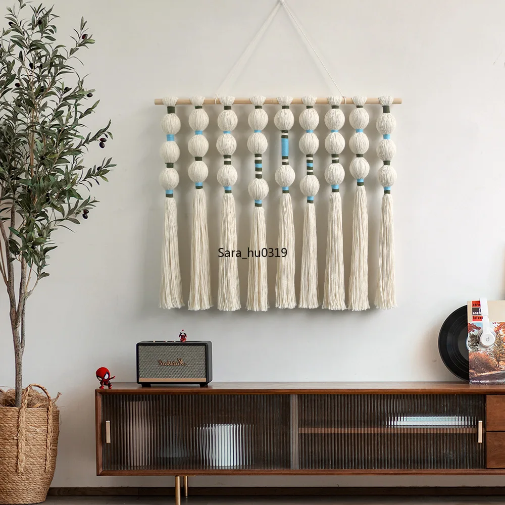 European Round Ball Tassel Wall Hanging Handmade Woven Tapestry for Hotel Airbnb Room Background Wall Decor
European Round Ball Tassel Wall Hanging Handmade Woven Tapestry for Hotel Airbnb Room Background Wall Decor