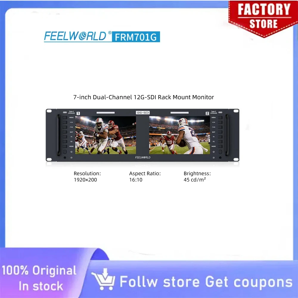 FEELWORLD FRM701G 3RU Металлический монитор для установки в стойку 4K 12G-SDI XLR с питанием и широким диапазоном температур для видеонаблюдения
FEELWORLD FRM701G 3RU Металлический монитор для установки в стойку 4K 12G-SDI XLR с питанием и широким диапазоном температур для видеонаблюдения