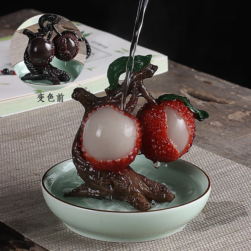 CZ color-changing lychee tea pet tea pet ornament boutique creative personalized watering color-changing accessories
CZ color-changing lychee tea pet tea pet ornament boutique creative personalized watering color-changing accessories