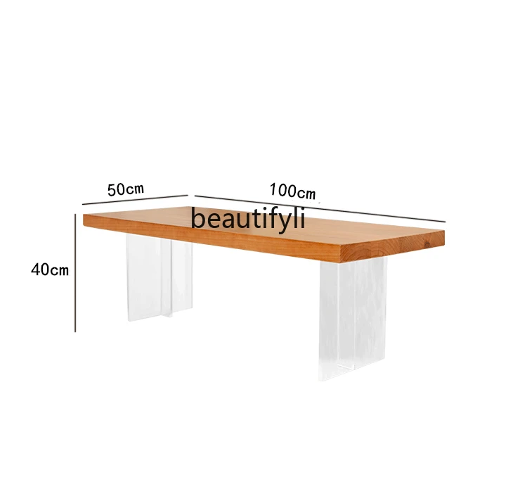 Japanese-Style Solid Wood Acrylic Suspension Household Living Room Low Table Tea Table Log Style Table Tatami
Japanese-Style Solid Wood Acrylic Suspension Household Living Room Low Table Tea Table Log Style Table Tatami