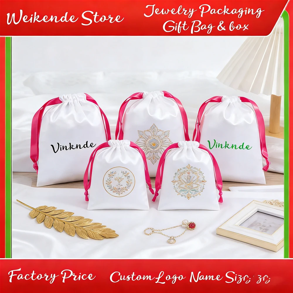 50 шт. белых шелковых атласных мешочков с лентой и завязками, с возможностью нанесения логотипа, 9x12 см, для упаковки модных украшений, ожерелий, сережек, брелоков
50 шт. белых шелковых атласных мешочков с лентой и завязками, с возможностью нанесения логотипа, 9x12 см, для упаковки модных украшений, ожерелий, сережек, брелоков