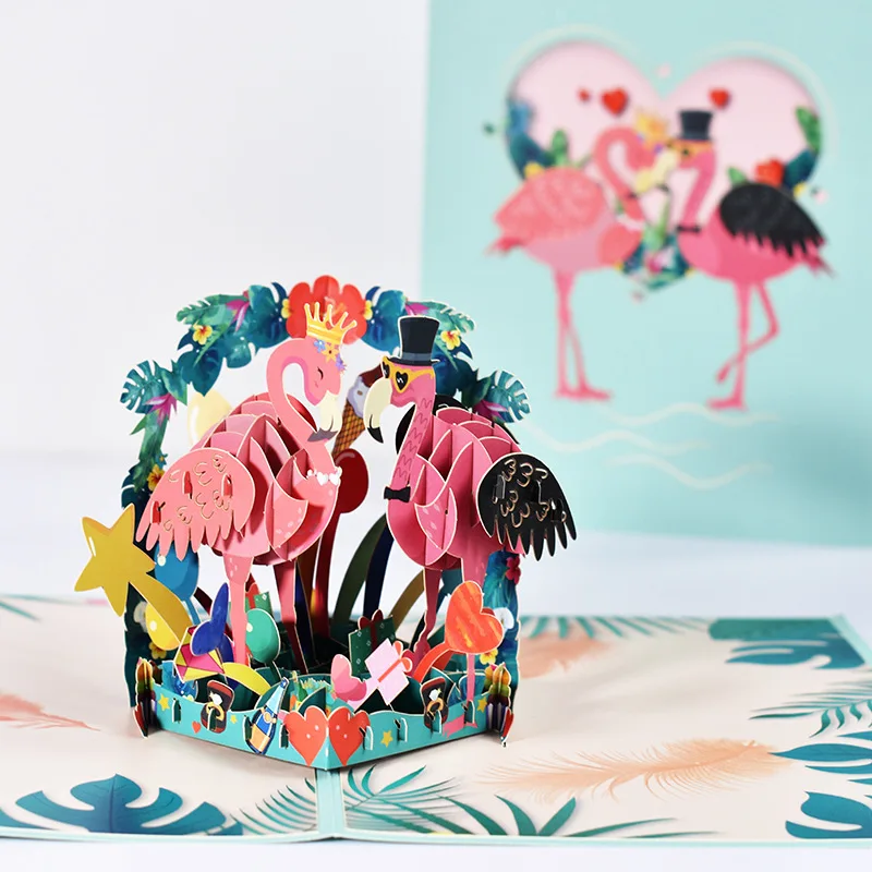 2Pcs 2026 New Valentine's Day Greeting Card: Flamingo 3D Pop-Up Handcrafted Paper Sculpture Card
2Pcs 2026 New Valentine's Day Greeting Card: Flamingo 3D Pop-Up Handcrafted Paper Sculpture Card