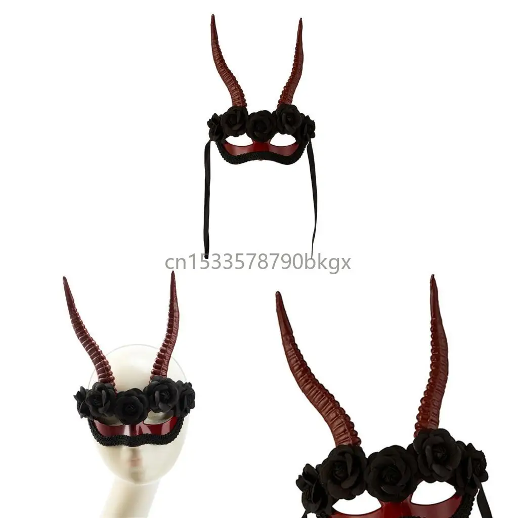 Halloween Half Mask с реалистичными акцентами рога практическое эластичное ремешок многоразовый фестивальный костюм J78E
Halloween Half Mask с реалистичными акцентами рога практическое эластичное ремешок многоразовый фестивальный костюм J78E