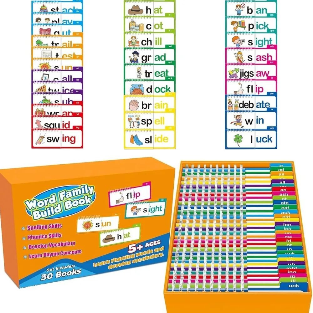 Words&Images Reading Flip Book Early Educational Interactive 30 Read Flip Book Funny Cognition Word Family Build Books Kids Toys
Words&Images Reading Flip Book Early Educational Interactive 30 Read Flip Book Funny Cognition Word Family Build Books Kids Toys