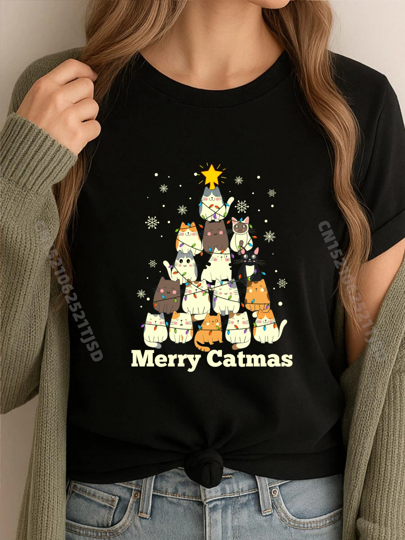 Рождественские мужские корейские модные рубашки Merry Catmas Cat Lover для женщин, подарок
Рождественские мужские корейские модные рубашки Merry Catmas Cat Lover для женщин, подарок