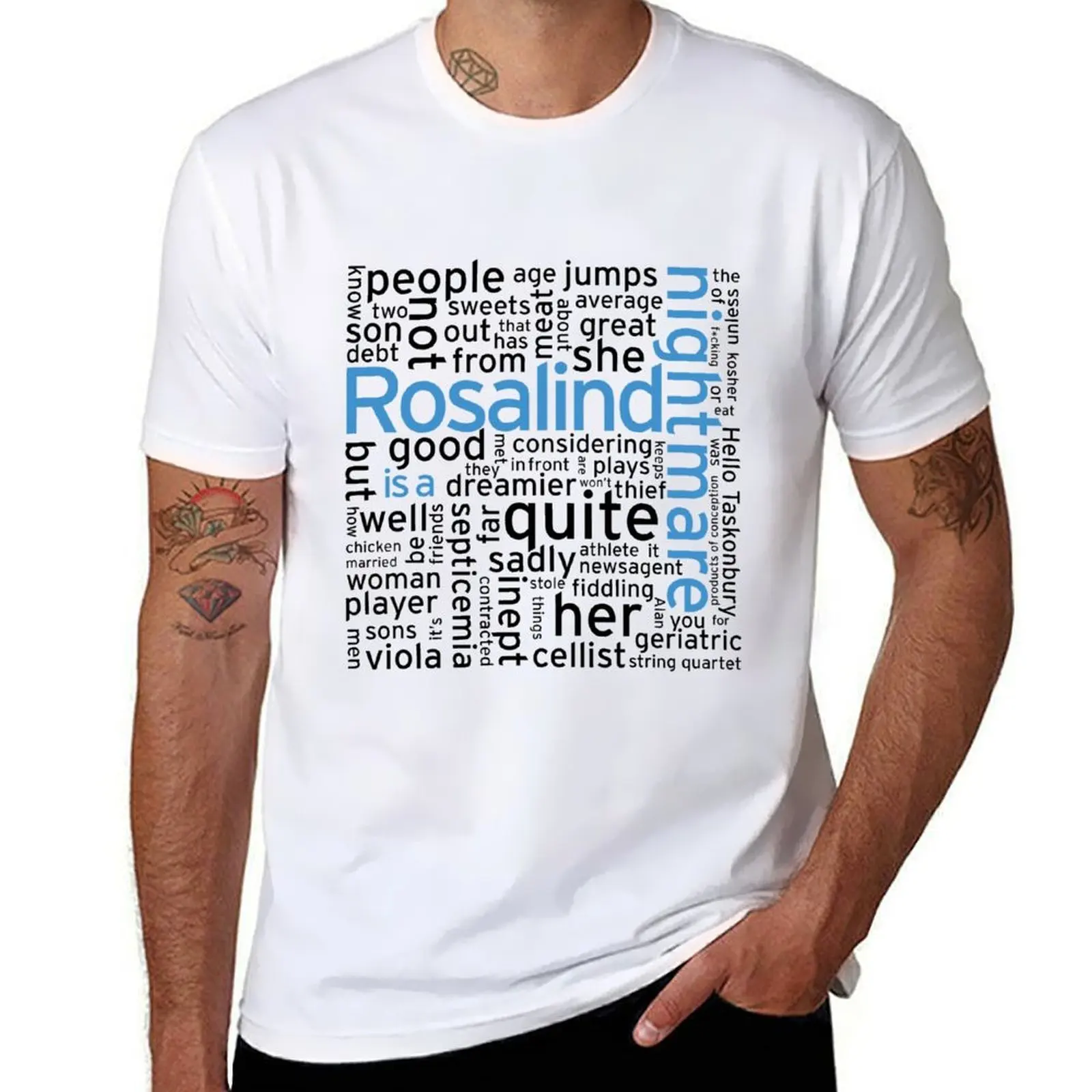 Rosalind is a Nightmare Taskmaster White and Blue T-Shirt cotton t shirts man 100% t shirts for man cotton soft T-Shirt
Rosalind is a Nightmare Taskmaster White and Blue T-Shirt cotton t shirts man 100% t shirts for man cotton soft T-Shirt