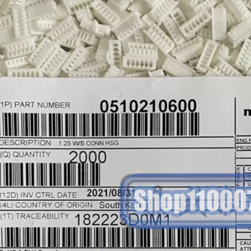 100pcs/lot 51021-0600 510210600 Plastic shell 6P 100% New and Original
100pcs/lot 51021-0600 510210600 Plastic shell 6P 100% New and Original