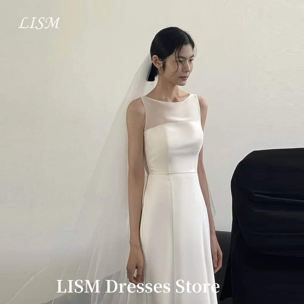 LISM Simple A-Line Korea Wedding Dresses Photo Shoot Silk Satin O-Neck Elegant Long Dress Bridal Gowns웨딩드레스Customized Corsets
LISM Simple A-Line Korea Wedding Dresses Photo Shoot Silk Satin O-Neck Elegant Long Dress Bridal Gowns웨딩드레스Customized Corsets