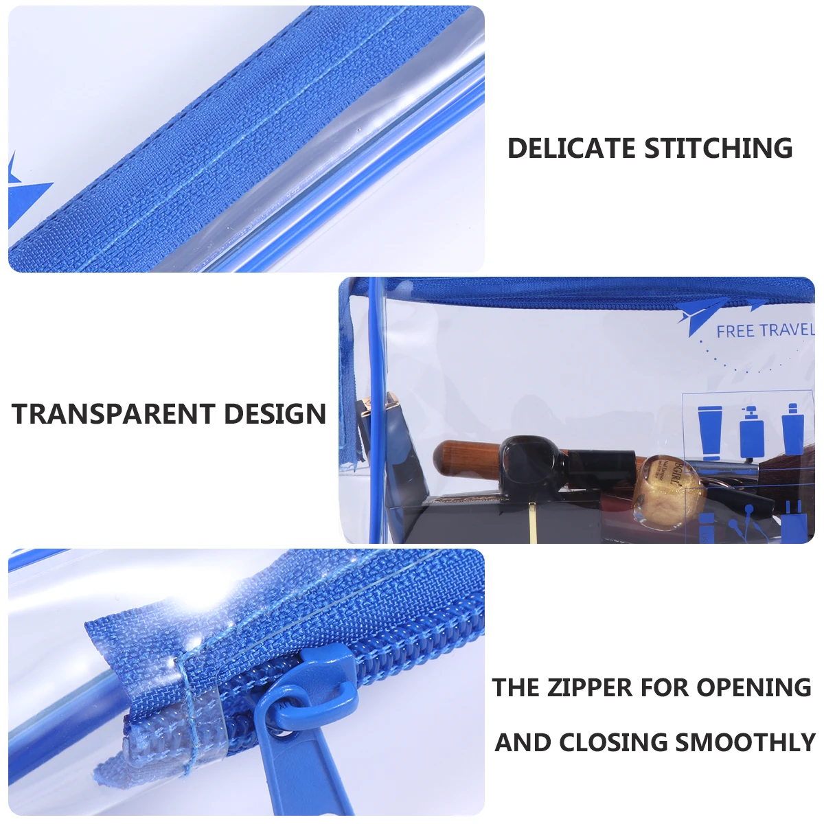 4pcs PVC Makeup Bags Waterproof Transparent Zipper Travel Pouches for Women Girls Ladies (Blue)
4pcs PVC Makeup Bags Waterproof Transparent Zipper Travel Pouches for Women Girls Ladies (Blue)