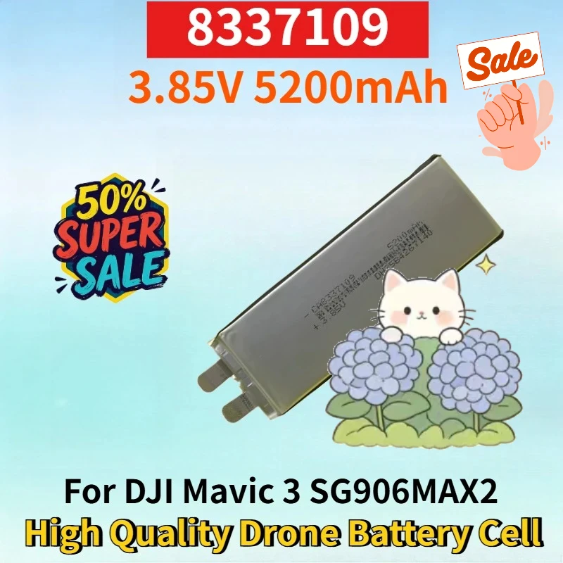 8337109 3.85V 5200mAh Rechargeable Battery for DJI Mavic 3 SG906MAX2 SG906MAX3 JJRC X11P HS550 High Quality Drone Battery Cell
8337109 3.85V 5200mAh Rechargeable Battery for DJI Mavic 3 SG906MAX2 SG906MAX3 JJRC X11P HS550 High Quality Drone Battery Cell