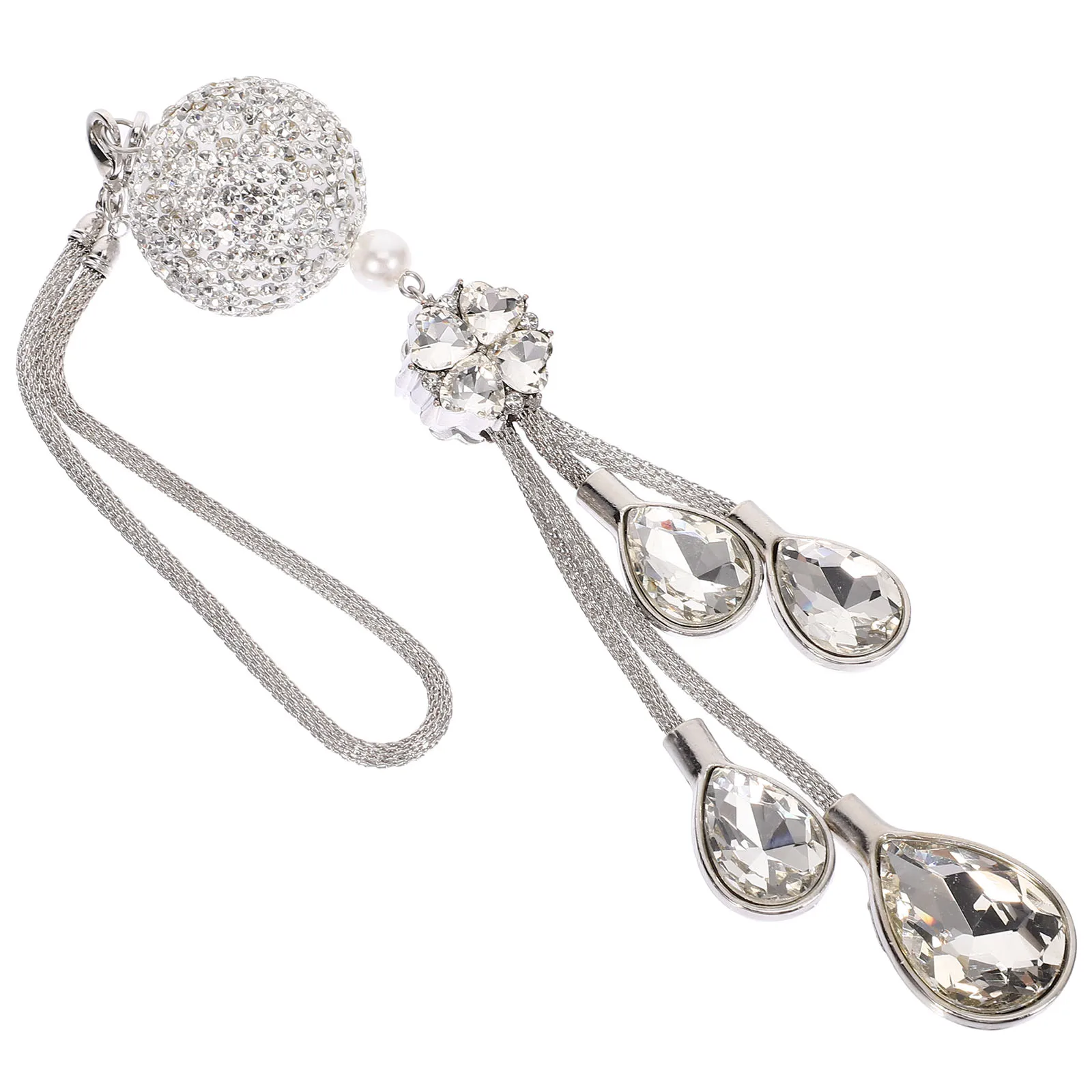 Crystal Diamond Ball Pendant Rearview Mirror Accessories Transparent Water Drop 4 Leaf Clover Rhinestone Hanging Ornament Car 
Crystal Diamond Ball Pendant Rearview Mirror Accessories Transparent Water Drop 4 Leaf Clover Rhinestone Hanging Ornament Car