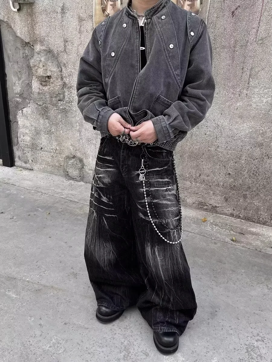 American High Street Vibe Style Men's Pants with Unique Design, Niche Zipper Jeans, Straight-Leg Micro-Flared Long Pants
American High Street Vibe Style Men's Pants with Unique Design, Niche Zipper Jeans, Straight-Leg Micro-Flared Long Pants