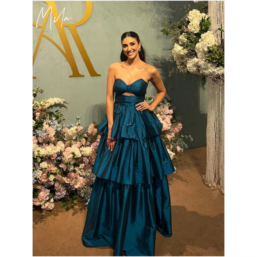 Mila Deep Blue Strapless Customized Party Dresses Elegant Sleeveless A-Line Party Dresses Chic Cascading Ruffle Evening Dresses
Mila Deep Blue Strapless Customized Party Dresses Elegant Sleeveless A-Line Party Dresses Chic Cascading Ruffle Evening Dresses