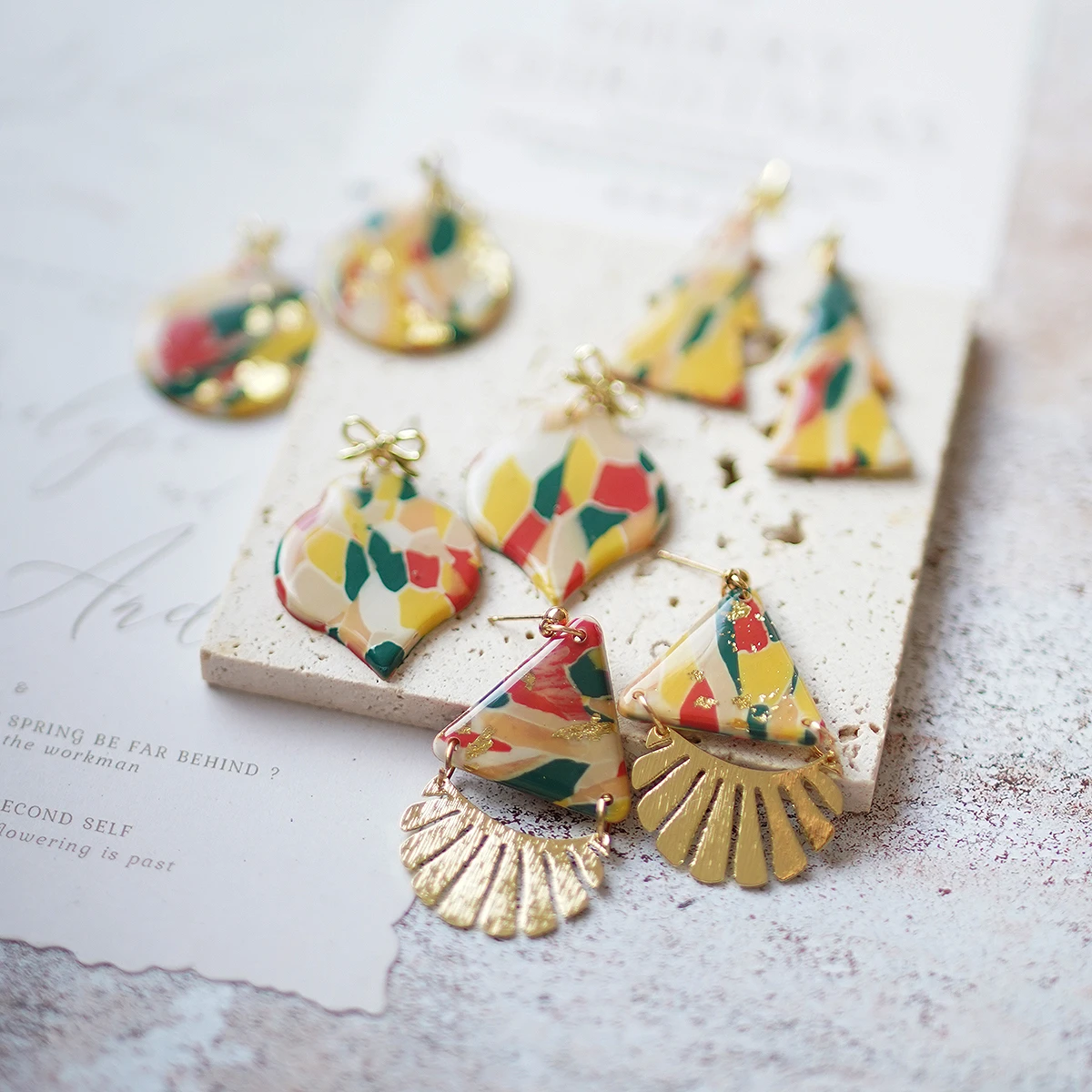 Trendy Fashion Holiday Vacation Enamel Multi Colors Shapes Strips Tree Dangle Polymer Clay Earrings For Womem Accessories X'mas 
Trendy Fashion Holiday Vacation Enamel Multi Colors Shapes Strips Tree Dangle Polymer Clay Earrings For Womem Accessories X'mas