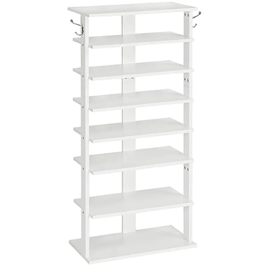 Vertical Shoe Rack, Wooden Shoe Storage Organizer with Hooks, Narrow Shoe Tower for 16 Pairs, Space Saving, for Entryway, Livin
Vertical Shoe Rack, Wooden Shoe Storage Organizer with Hooks, Narrow Shoe Tower for 16 Pairs, Space Saving, for Entryway, Livin