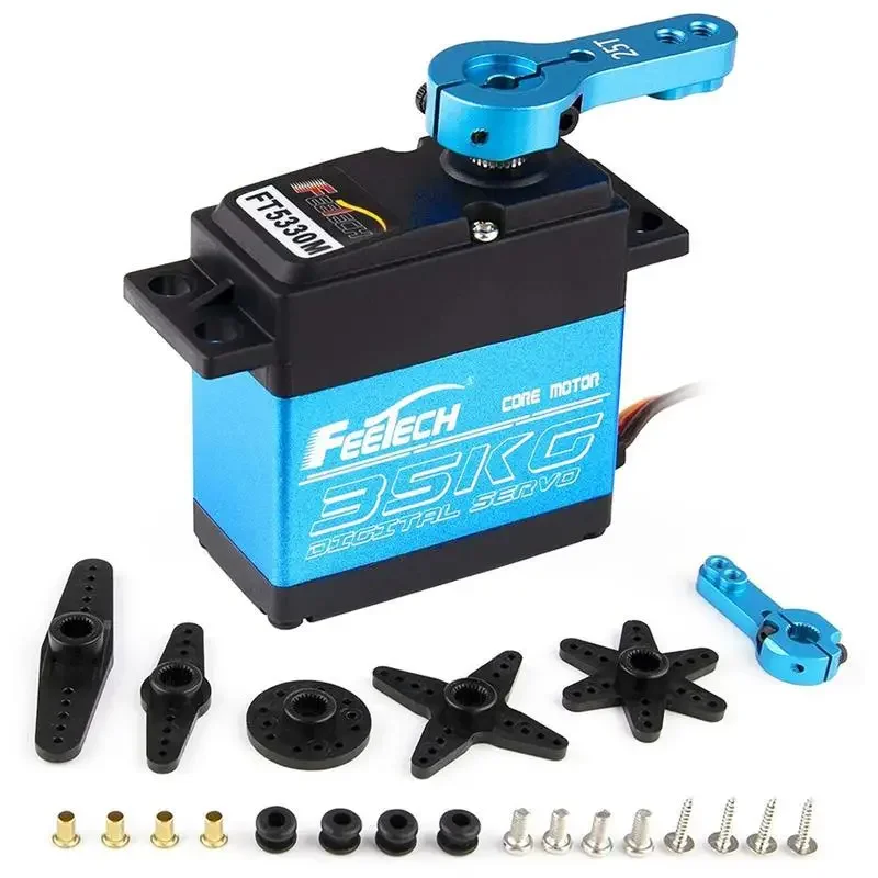 Feetech FT5330M 35 кг Цифровой сервопривод RC Steel Gear 180 градусов 25T Металлический рычаг 7,4 В Робот RC Серводвигатель для RC Drift Cars Вертолет
Feetech FT5330M 35 кг Цифровой сервопривод RC Steel Gear 180 градусов 25T Металлический рычаг 7,4 В Робот RC Серводвигатель для RC Drift Cars Вертолет