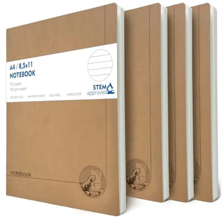 A4 Lined Notebook Set 4 Pack Rulled Paper Journals, 00 Pages, 00gsm, Lay Flat, Eco-Friendly, 8.5x Hardcover Look for School, Of
A4 Lined Notebook Set 4 Pack Rulled Paper Journals, 00 Pages, 00gsm, Lay Flat, Eco-Friendly, 8.5x Hardcover Look for School, Of
