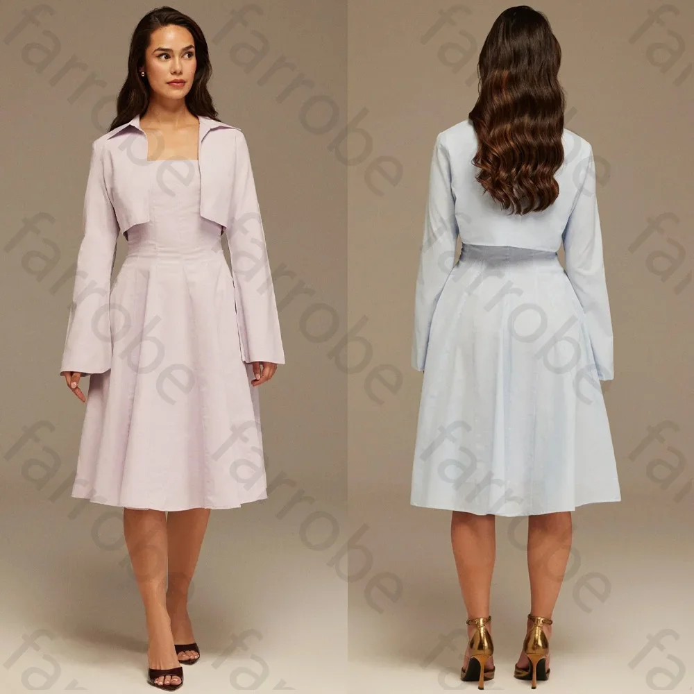 Customized Midi Dress with Short Flared Long Sleeve Jacket A-Line Evening Dresses Formal High Quality Prom Party Gowns for Women
Customized Midi Dress with Short Flared Long Sleeve Jacket A-Line Evening Dresses Formal High Quality Prom Party Gowns for Women
