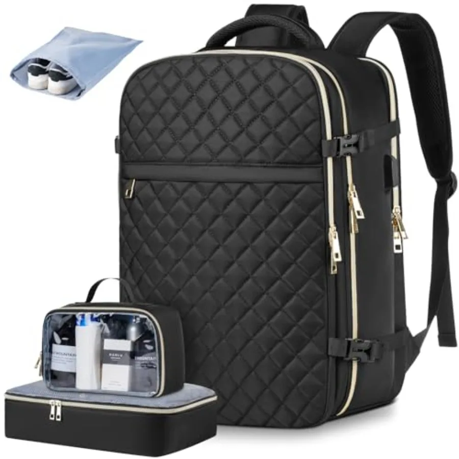 Travel Backpack for Women, Carry On Backpack Airline Approved with 3 Packing Cubes, Laptop Backpack with USB Charging Port, Cas
Travel Backpack for Women, Carry On Backpack Airline Approved with 3 Packing Cubes, Laptop Backpack with USB Charging Port, Cas
