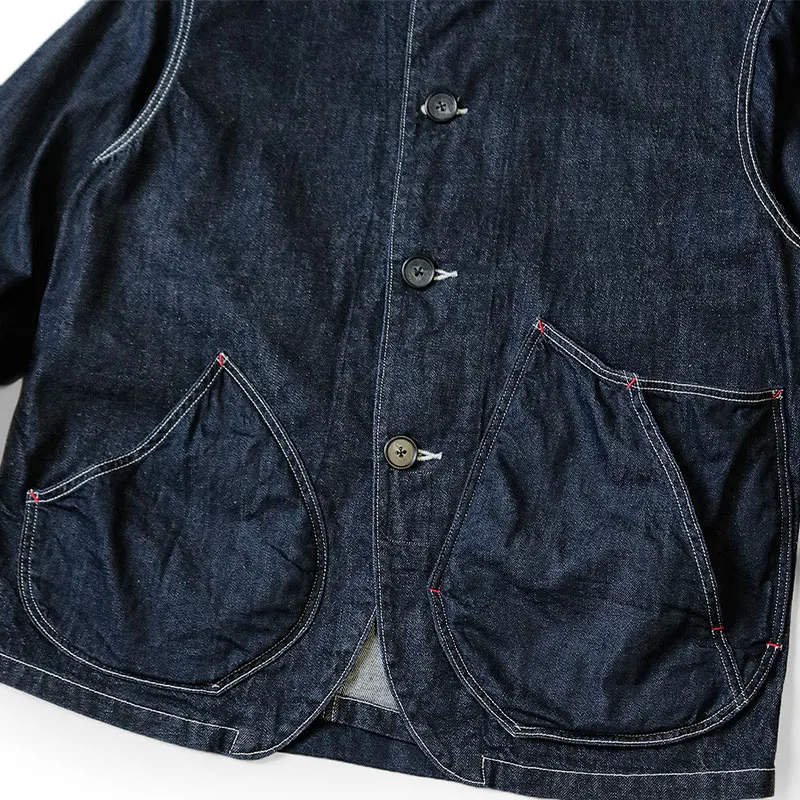 Kapital24 Hideo Kawada Sle Japanese Denim Jaet with kets Deconstructed Workwear Waed Blue Outerwear Coat
Kapital24 Hideo Kawada Sle Japanese Denim Jaet with kets Deconstructed Workwear Waed Blue Outerwear Coat