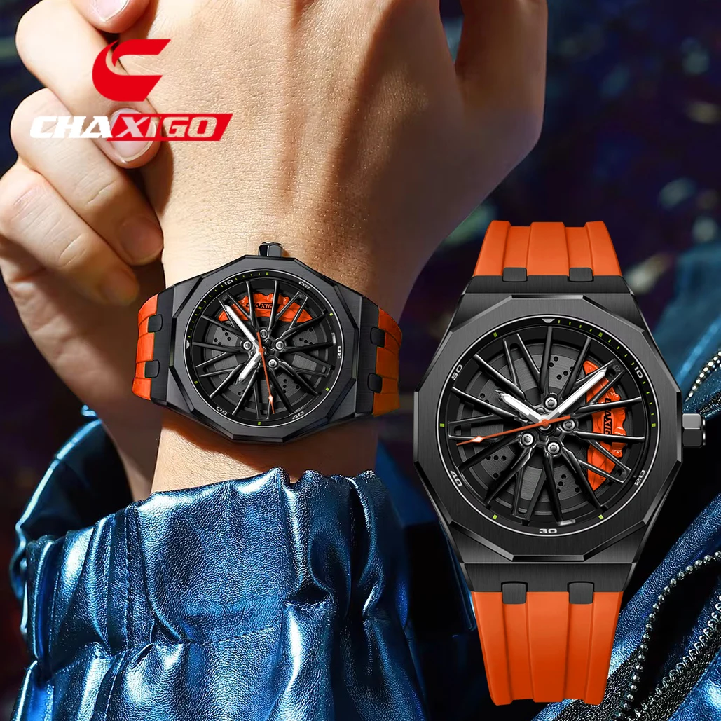 CHAXIGO Мужские тактические часы с резиновым ремешком и вращающимся безелем - светящийся циферблат, водонепроницаемость 30 м, кварцевый механизм в уникальном стиле
CHAXIGO Мужские тактические часы с резиновым ремешком и вращающимся безелем - светящийся циферблат, водонепроницаемость 30 м, кварцевый механизм в уникальном стиле