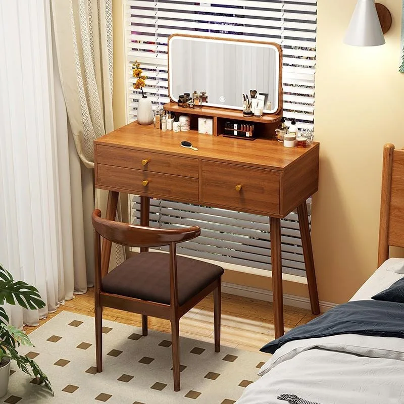 Dresser New Chinese light luxury high-end walnut makeup table Modern simple bedroom Small apartment
Dresser New Chinese light luxury high-end walnut makeup table Modern simple bedroom Small apartment