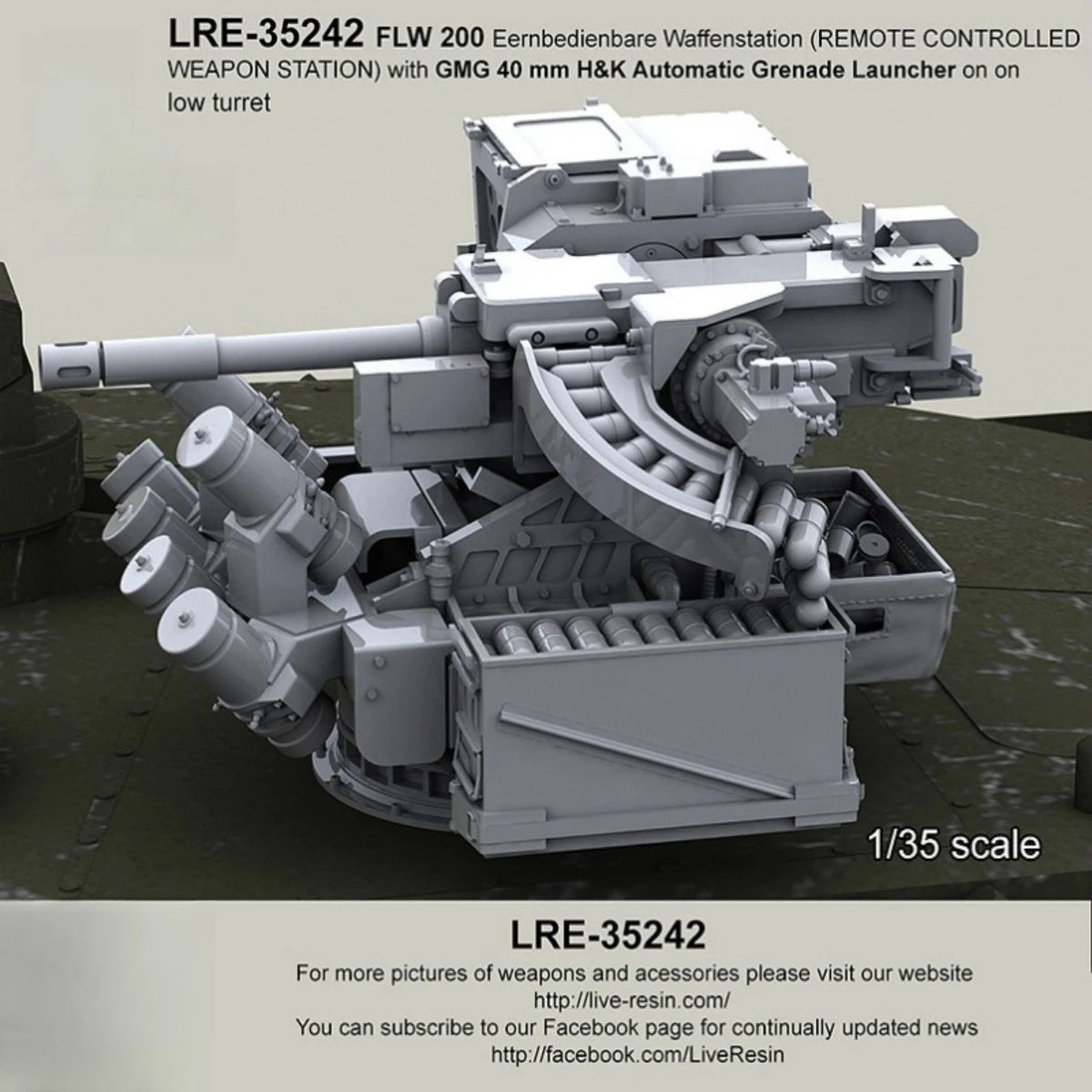 1/35 Resin unpainted model kit, military theme, 40MM GMG low turret unassembled and unpainted GK, 1301T
1/35 Resin unpainted model kit, military theme, 40MM GMG low turret unassembled and unpainted GK, 1301T