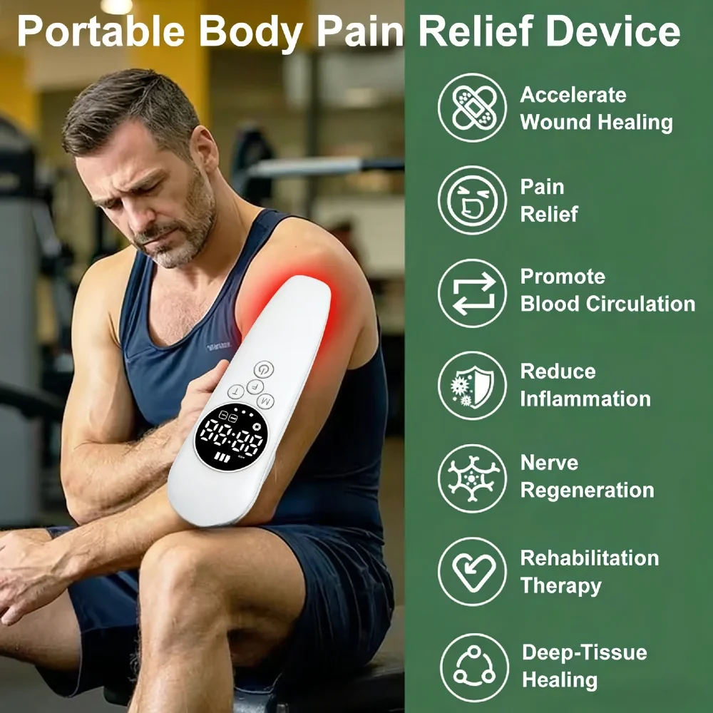 Pain Relief Physiotherapy Cold Laser Treatment for Joints Pain Red Light Therapy Vets Device for Wound Healing 650nm 808nm
Pain Relief Physiotherapy Cold Laser Treatment for Joints Pain Red Light Therapy Vets Device for Wound Healing 650nm 808nm