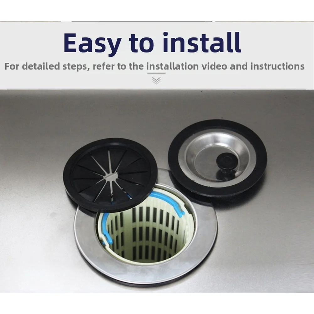 Stainless Steel Kitchen Sink Drain With PP Basket 115mm Anti Odor= Water= Seal Filtration= System For Home Plumbing For Basin
Stainless Steel Kitchen Sink Drain With PP Basket 115mm Anti Odor= Water= Seal Filtration= System For Home Plumbing For Basin
