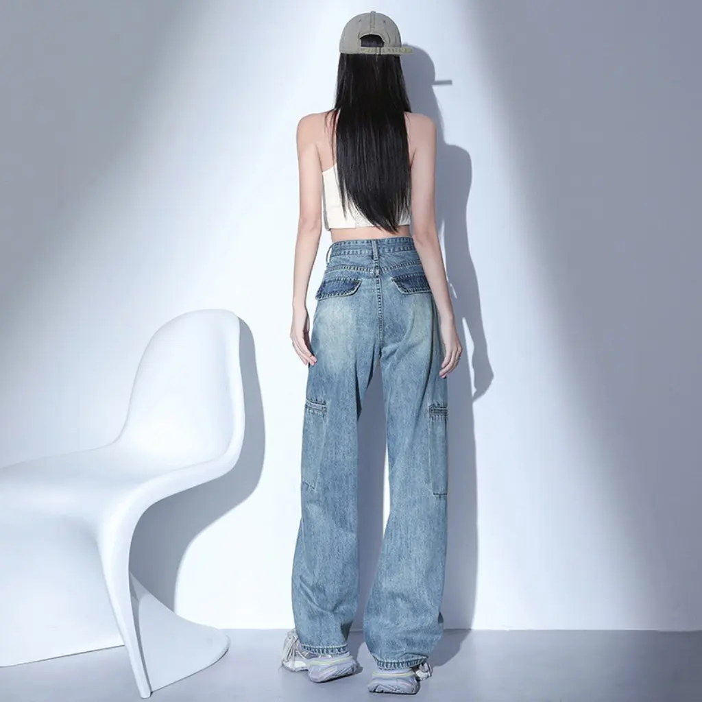 Молодо-оранжевые джинсы в американском стиле High Street с широкими штанинами, женские свободные утягивающие универсальные брюки
Молодо-оранжевые джинсы в американском стиле High Street с широкими штанинами, женские свободные утягивающие универсальные брюки