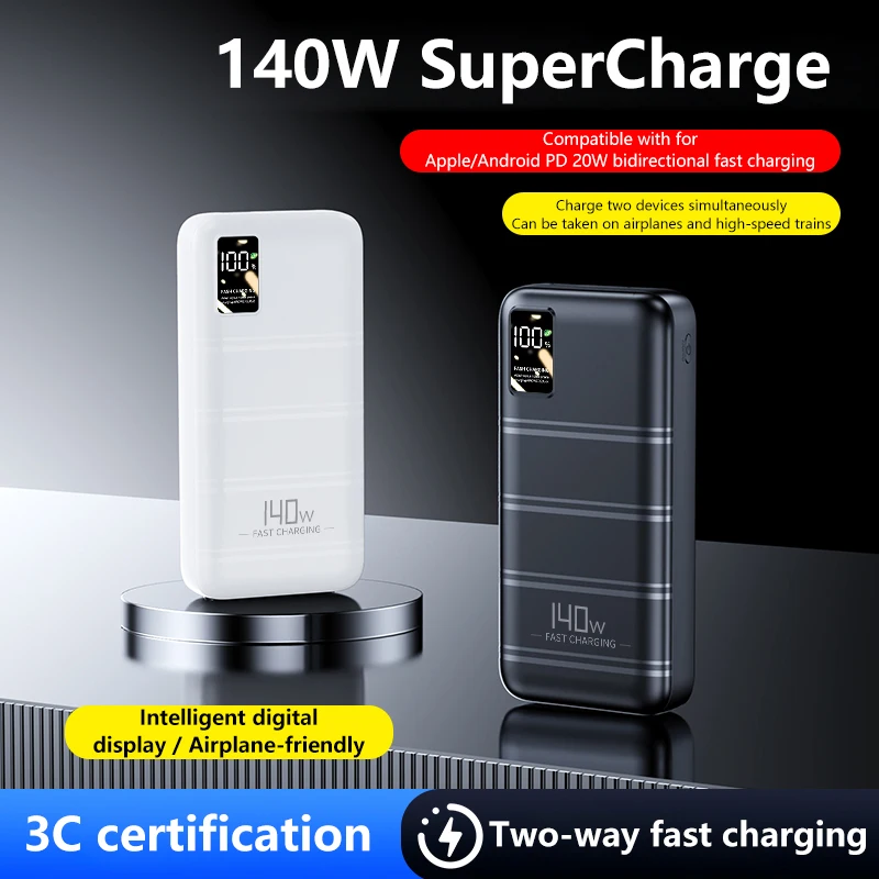 140W Power Bank 500000mAh High Capacity Super Fast Charging Portable Battery Charger for iPhone 12-17 Samsung CCC 2026 New
140W Power Bank 500000mAh High Capacity Super Fast Charging Portable Battery Charger for iPhone 12-17 Samsung CCC 2026 New