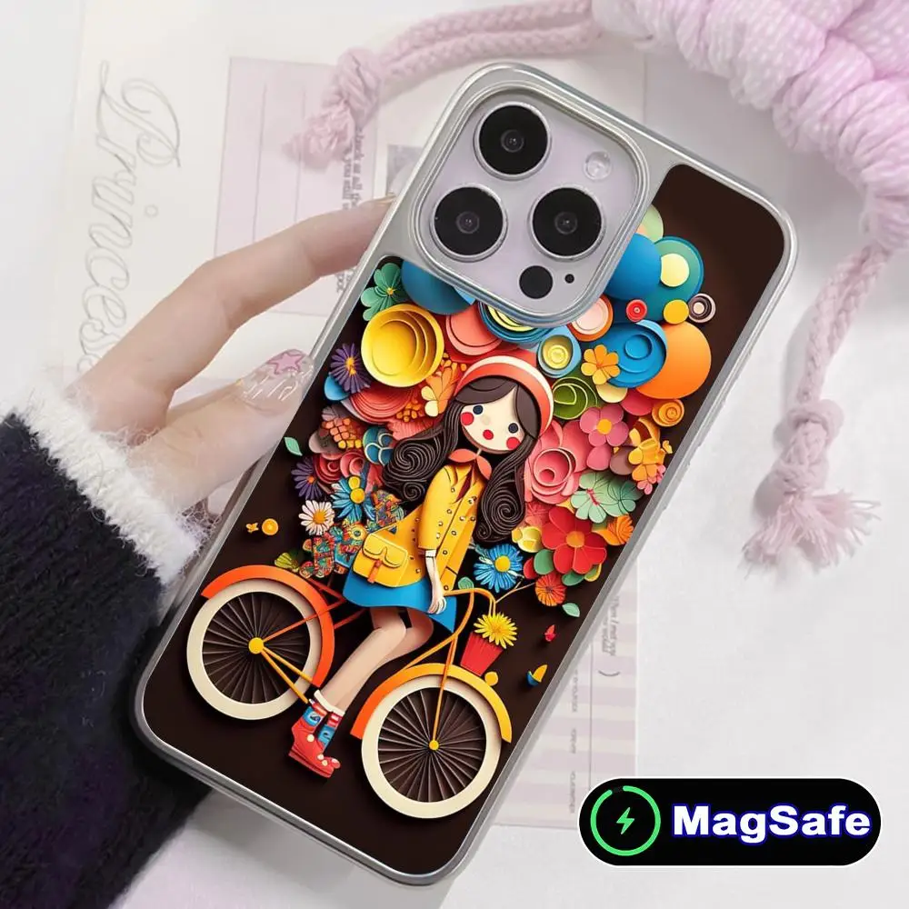 Bicycle Cute Girl Mobile Phone Case for iPhone 17 16 15 14 13 12 11 Air Pro Max Plus Magsafe Silver Plating Colorful Cover Cover
Bicycle Cute Girl Mobile Phone Case for iPhone 17 16 15 14 13 12 11 Air Pro Max Plus Magsafe Silver Plating Colorful Cover Cover