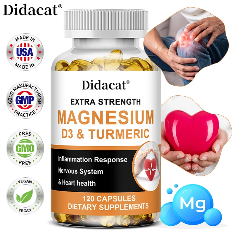 Магний и витамин D3 с куркумой, пищевая добавка для ежедневной поддержки здоровья, иммунитета, костей и мышц
Магний и витамин D3 с куркумой, пищевая добавка для ежедневной поддержки здоровья, иммунитета, костей и мышц