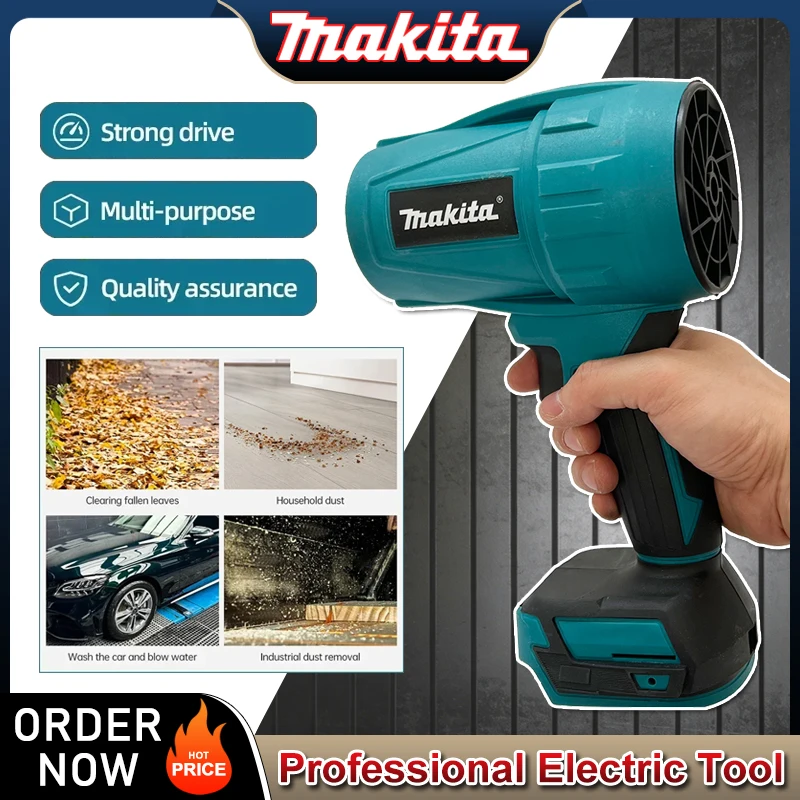 Makita 30000RPM Brushless High Power Turbo Fan Blowers Electric Handheld Jet Fan Snow Leaf Dust Blowing Tool for 18V Battery
Makita 30000RPM Brushless High Power Turbo Fan Blowers Electric Handheld Jet Fan Snow Leaf Dust Blowing Tool for 18V Battery