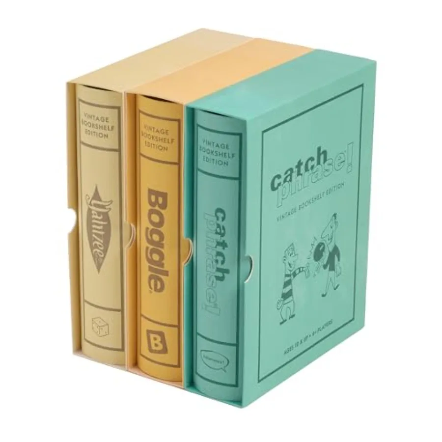 Boggle Catch Phrase and Yahtzee Vintage Board Game Bookshelf Collection for Family Fun Educational Entertainment Classic Party
Boggle Catch Phrase and Yahtzee Vintage Board Game Bookshelf Collection for Family Fun Educational Entertainment Classic Party