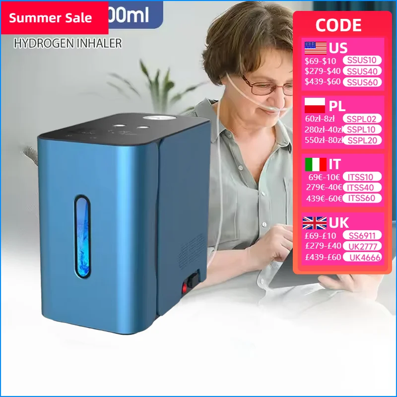 PEM Hydrogen Water Generator Browns Gas Hydrogen Inhalation Machine 99.99% Purity Low Noise Hydrogen Producing Breathing Machine
PEM Hydrogen Water Generator Browns Gas Hydrogen Inhalation Machine 99.99% Purity Low Noise Hydrogen Producing Breathing Machine