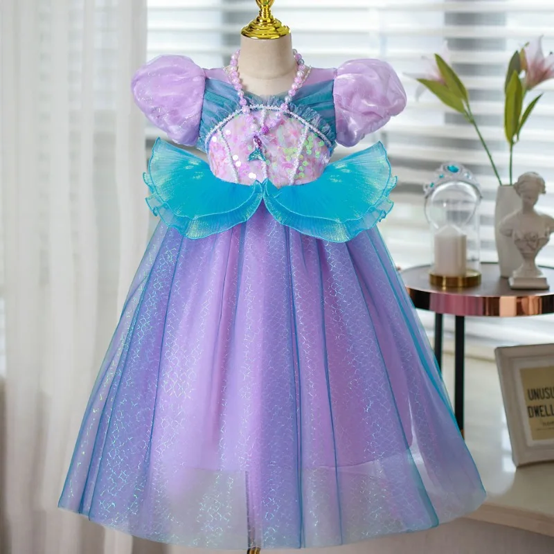 2025 Girl Mermaid Princess Dress Summer Children's Sparkling Cosplay Costume Birthday Party Dresses for Girls 3-9 Years Old
2025 Girl Mermaid Princess Dress Summer Children's Sparkling Cosplay Costume Birthday Party Dresses for Girls 3-9 Years Old