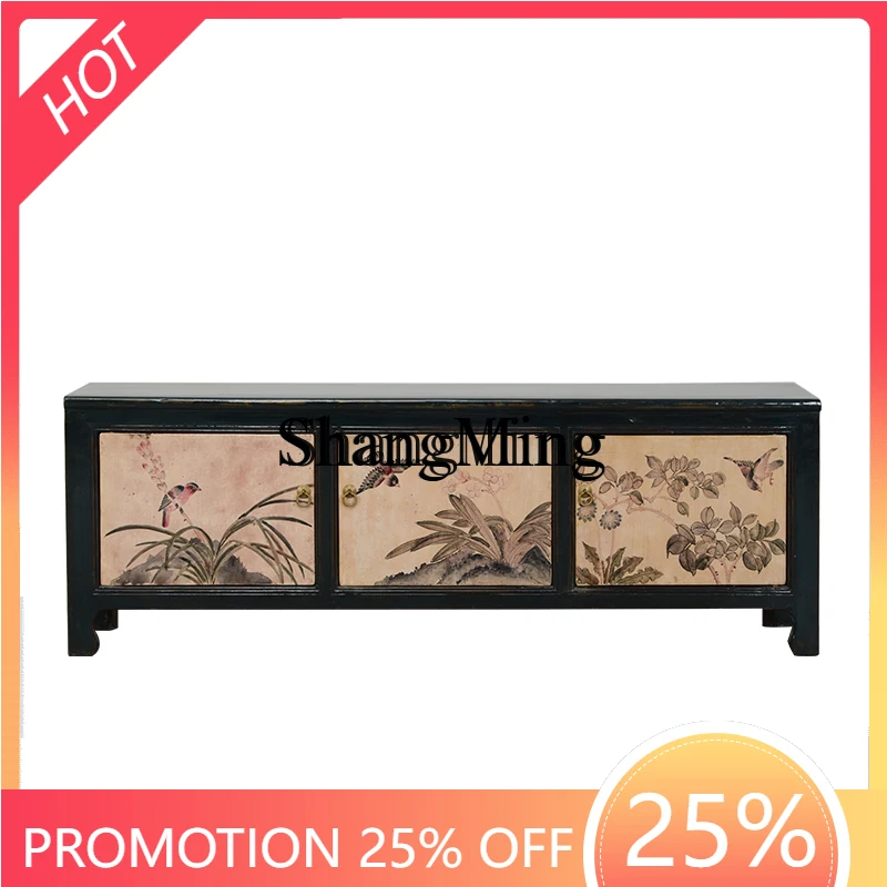 ZYY premium exquisite new Chinese hand-painted three-door TV cabinet retro and old floor cabinet side cabinet living room locker
ZYY premium exquisite new Chinese hand-painted three-door TV cabinet retro and old floor cabinet side cabinet living room locker